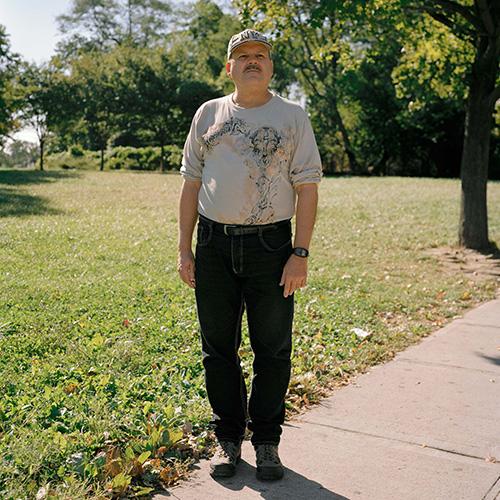 A man standing outside.