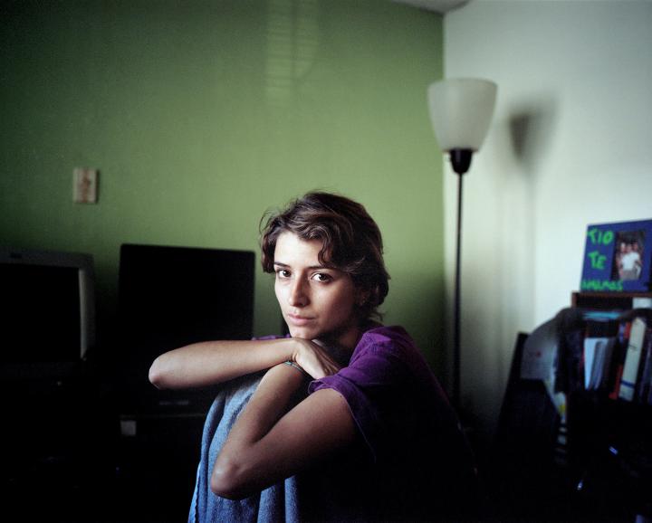 Portrait photo of a girl on the floor